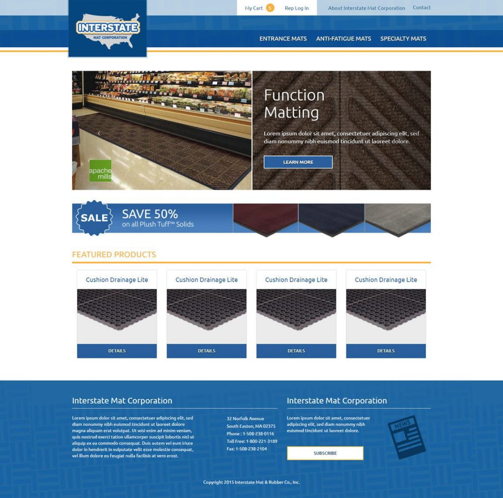 Magento eCommerce Online-Shop-Entwicklung für individuelle Fußmatten
