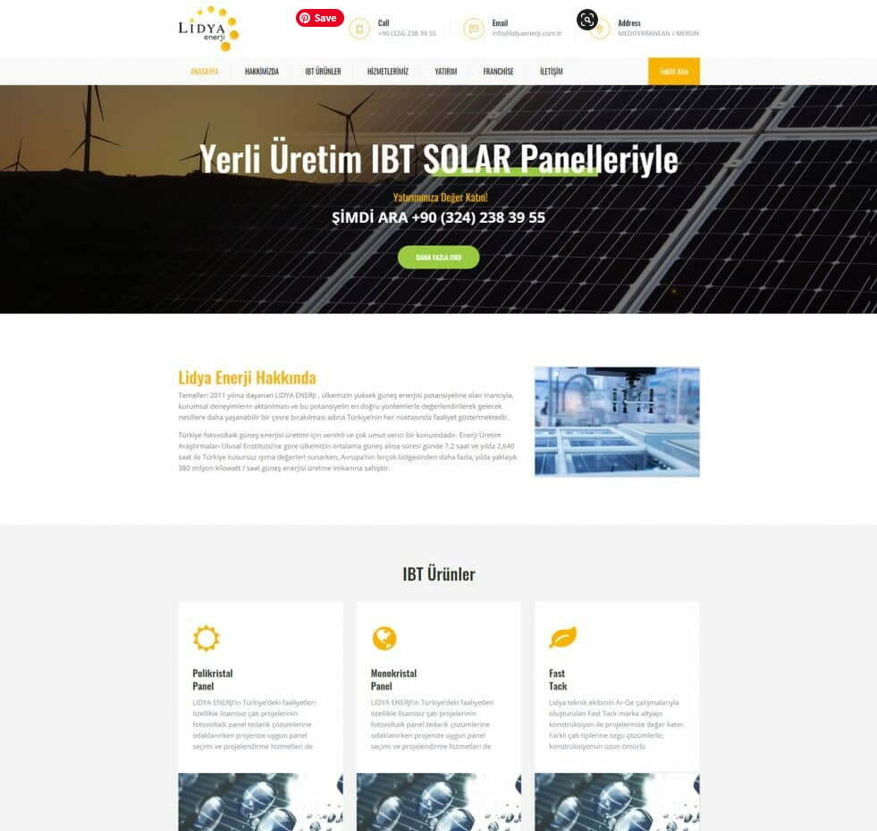 WordPress Website Entwicklung fur Solarunternehmen Turkei